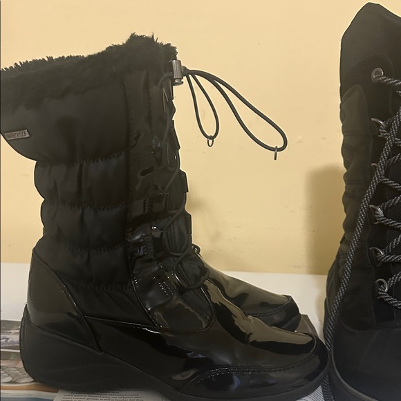 2 Pairs of Black Lace-Up Women's Boots Bundle - Picture 3 of 4
